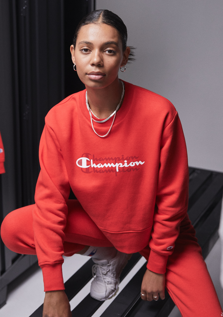 Champion Women’s Sporty Graphic Crop Crew