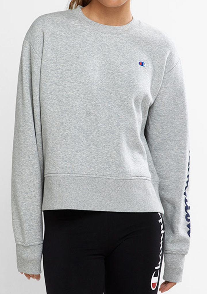 Champion Womens Sporty Graphic Crop Crew