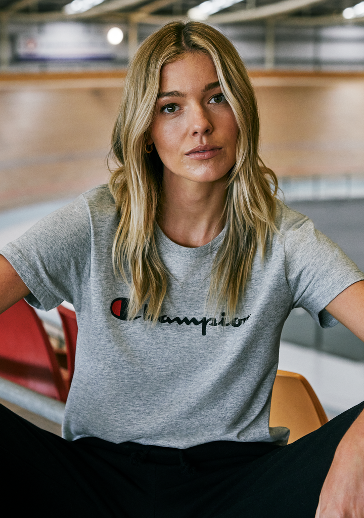Champion Women's Script Short Sleeve Tee
