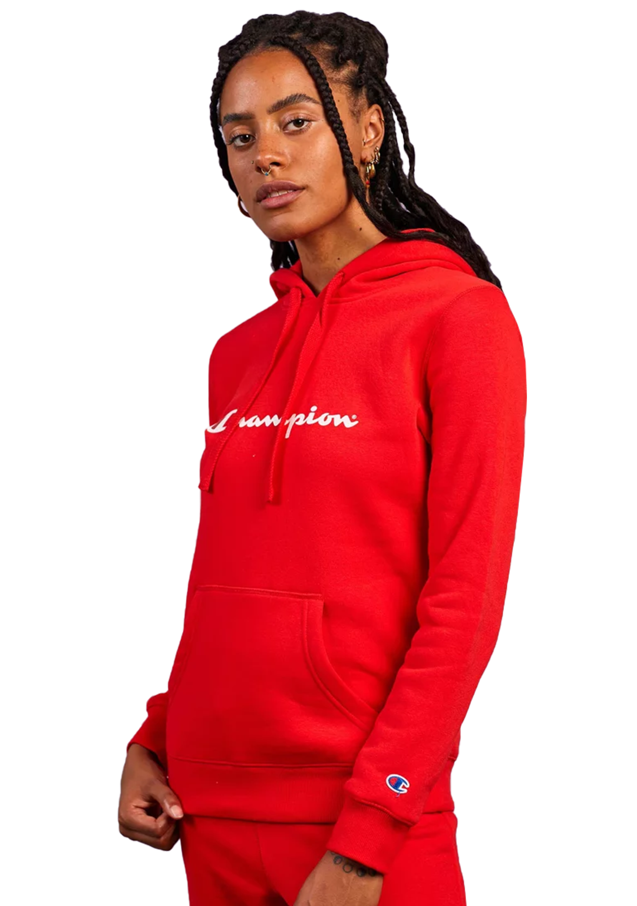 Champion Womens Script Hoodie CWG4N GJR Jim Kidd Sports