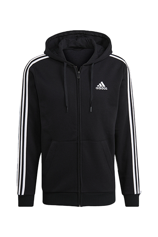 Adidas Mens Essentials Fleece 3 Stripes Full Zip Hoodie GK9051 Jim Kidd Sports