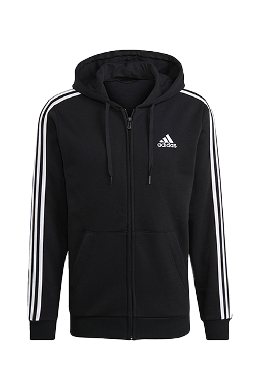Adidas Mens Essentials Fleece 3 Stripes Full Zip Hoodie <br> GK9051