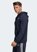 Adidas Mens Essentials Plain Full Zip Hoodie <br> DU0386