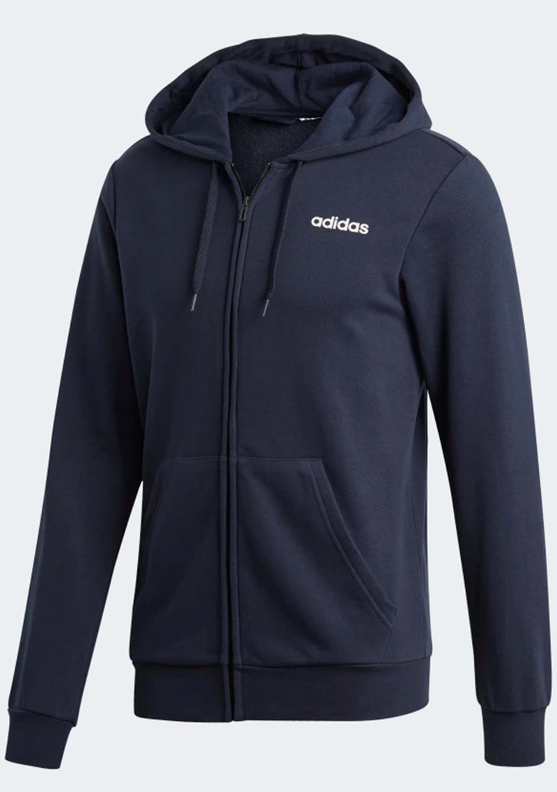 Adidas Mens Essentials Plain Full Zip Hoodie <br> DU0386