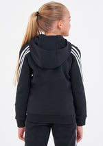 Adidas Girls Essentials 3 Stripe Full Zip Hoodie <br> GQ8356