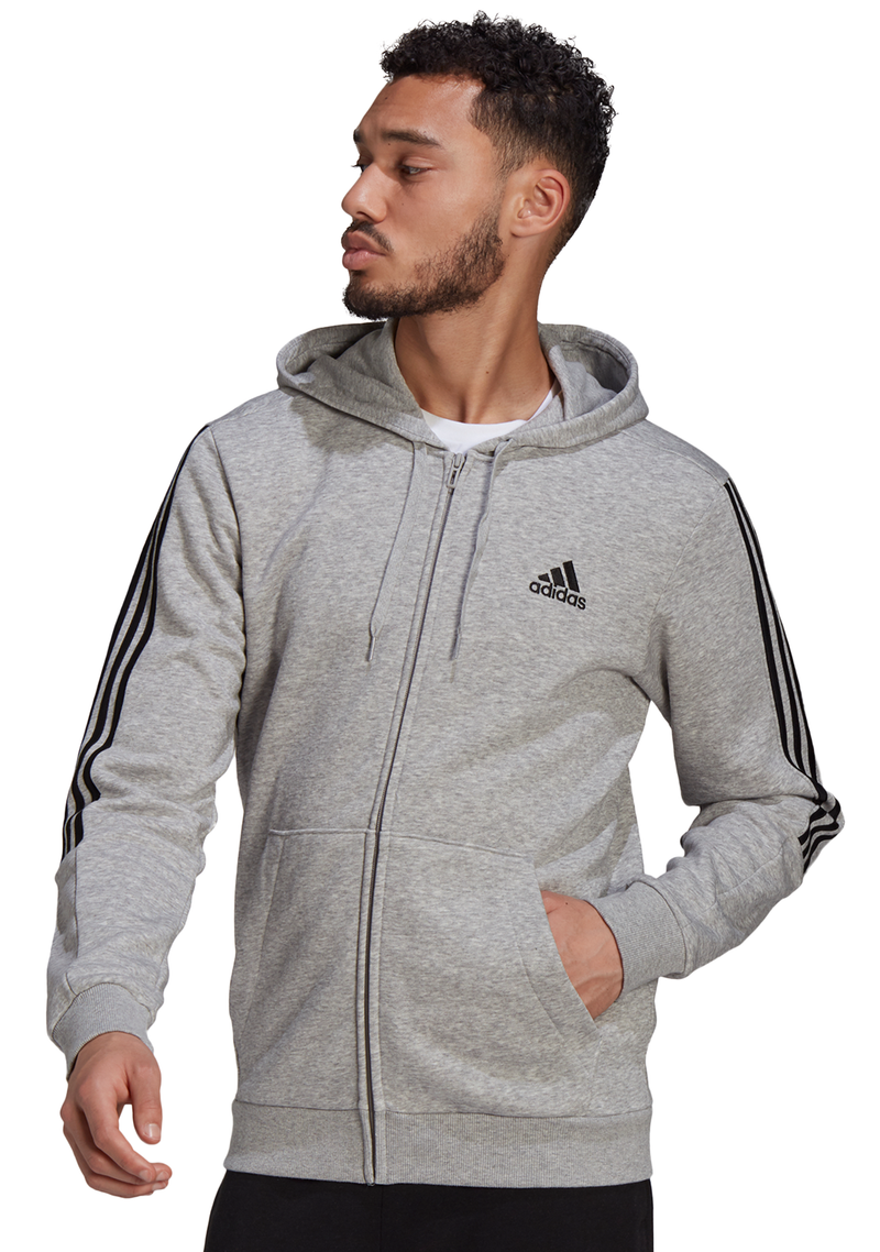 Adidas Mens Essentials Fleece Cut Fullzip Hoodie <br> GK9586