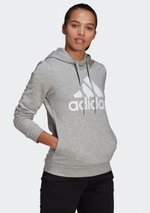 Adidas Womens Essentials Relaxed Logo Hoodie Grey <br> GL0719