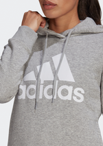 Adidas Womens Essentials Relaxed Logo Hoodie Grey <br> GL0719