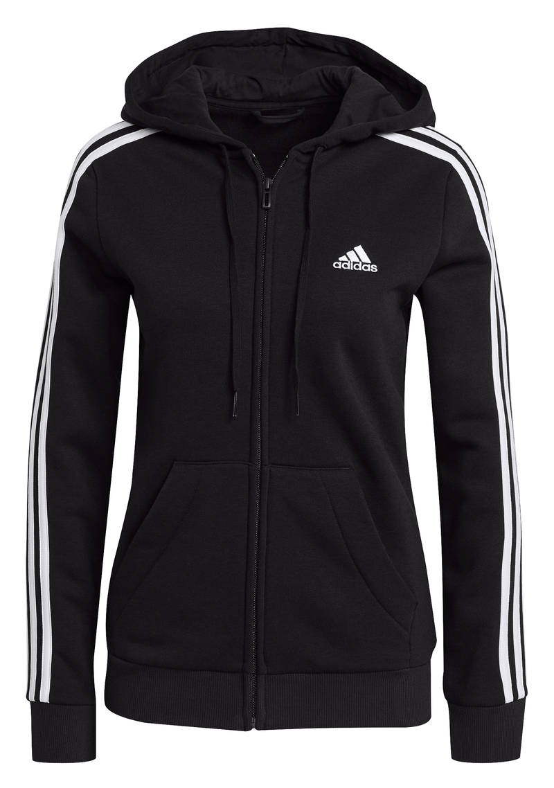 Adidas Womens Fleece 3-Stripes Full-Zip Hoodie <br> GM5567