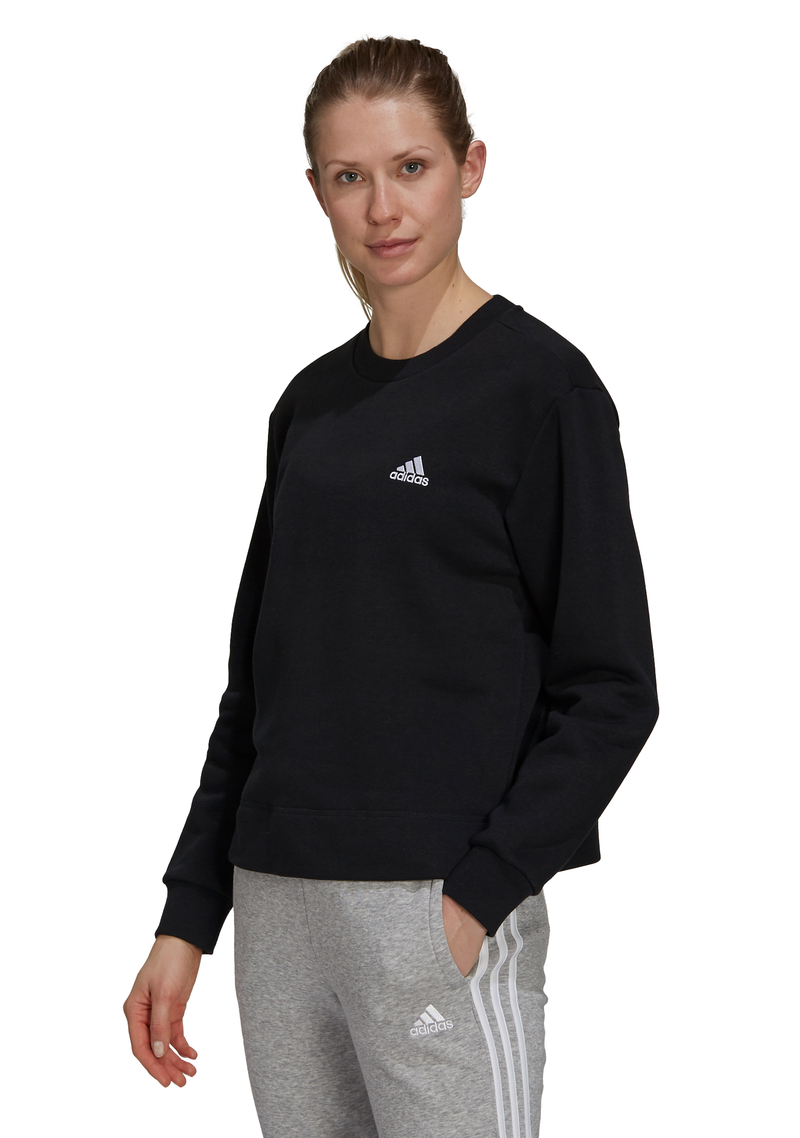 Adidas Womens Essentials Small Logo Fleece Cropped Sweatshirt <br> GS1365