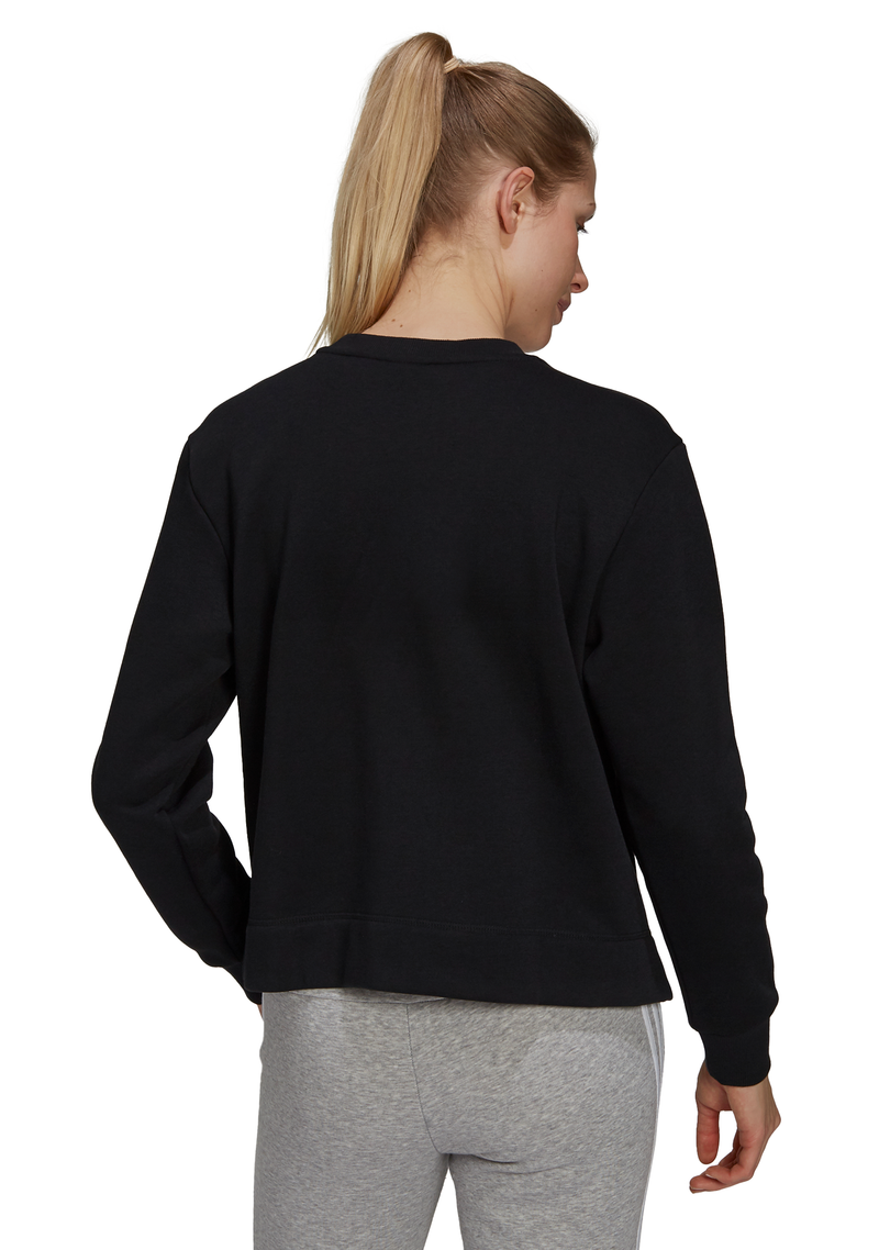 Adidas Womens Essentials Small Logo Fleece Cropped Sweatshirt <br> GS1365