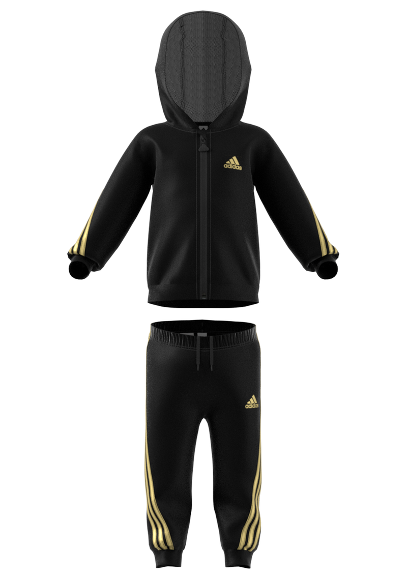 Shiny hooded online jogger set