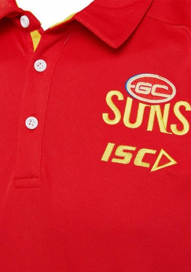 ISC Mens Gold Coast Suns 2020 Media Polo <BR> GS20POL01M
