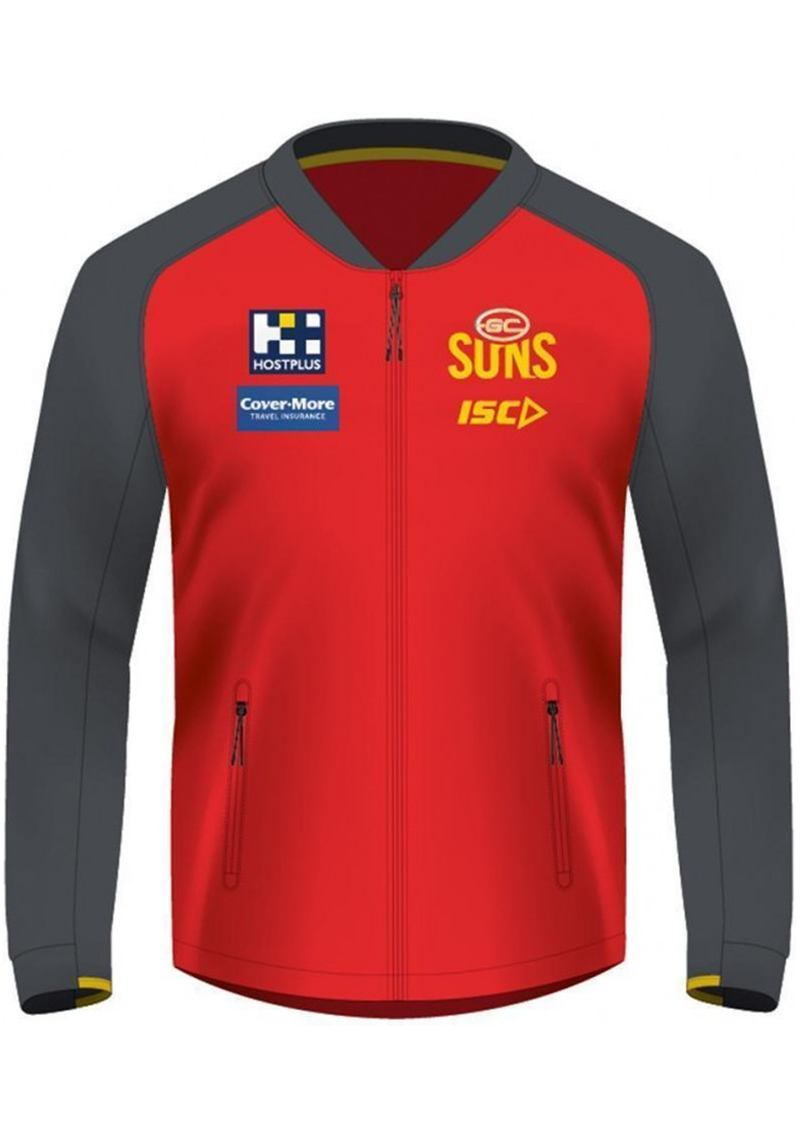 ISC Mens Gold Coast Suns 2020 Tech Pro Match Jacket <BR> GS20JKT01M