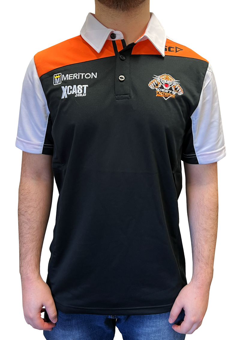 ISC Mens Wests Tigers Polo Black <br> 7WT5POL1A