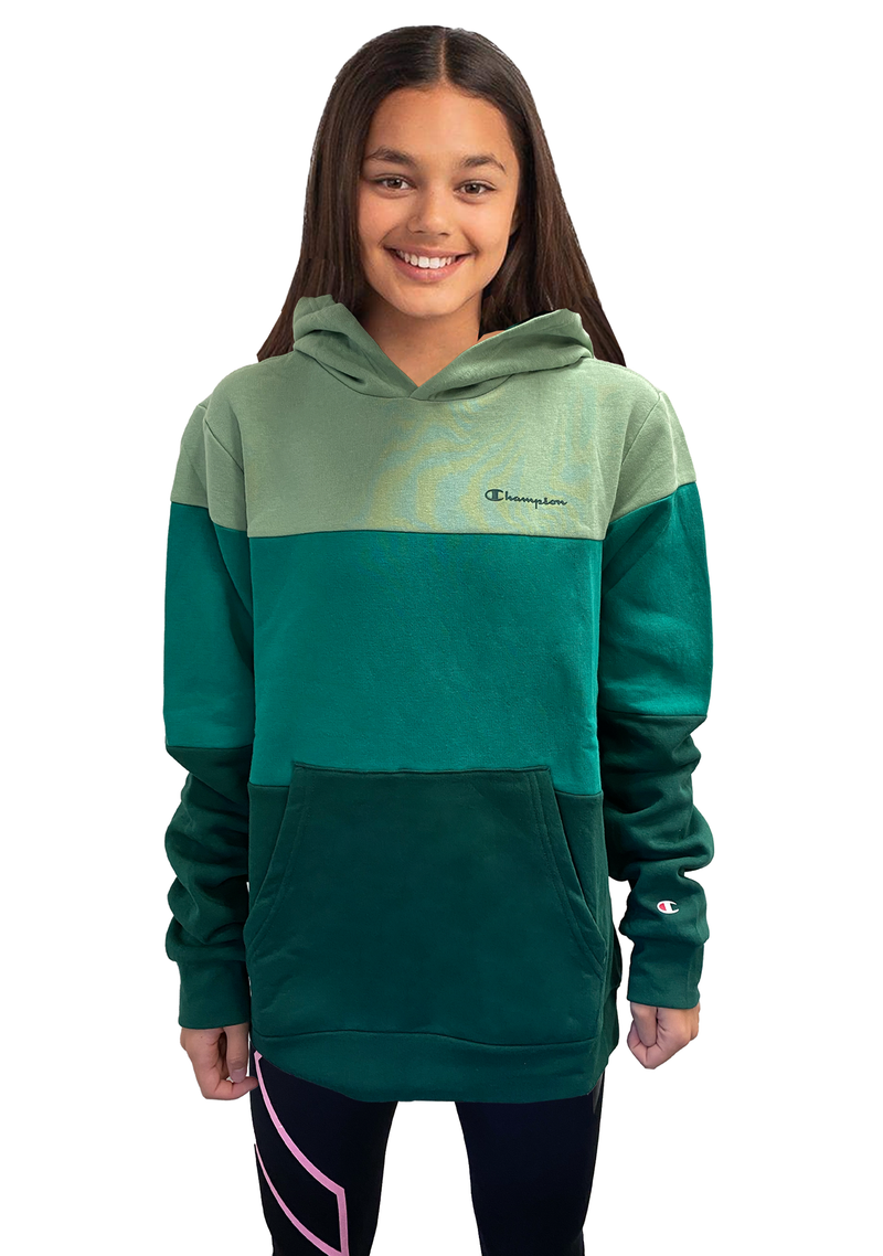 Champion Junior EU Colourmix Hoodie Green <br> KW43A1 BK3