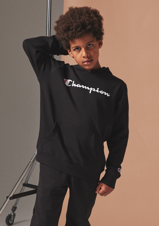 Champion Junior Script Hoodie Jim Kidd Sports