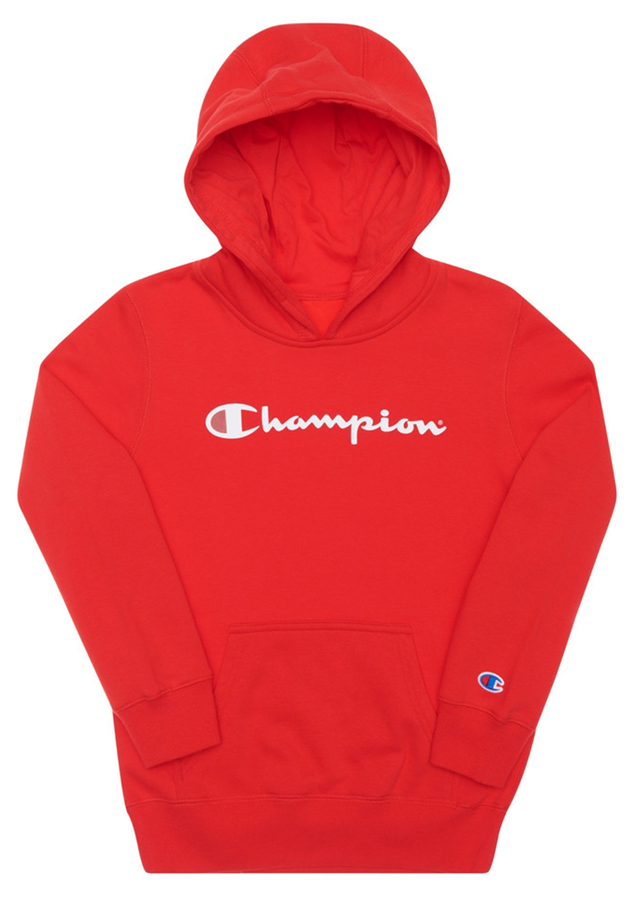Champion Junior Script Hoodie Vermillion Red
