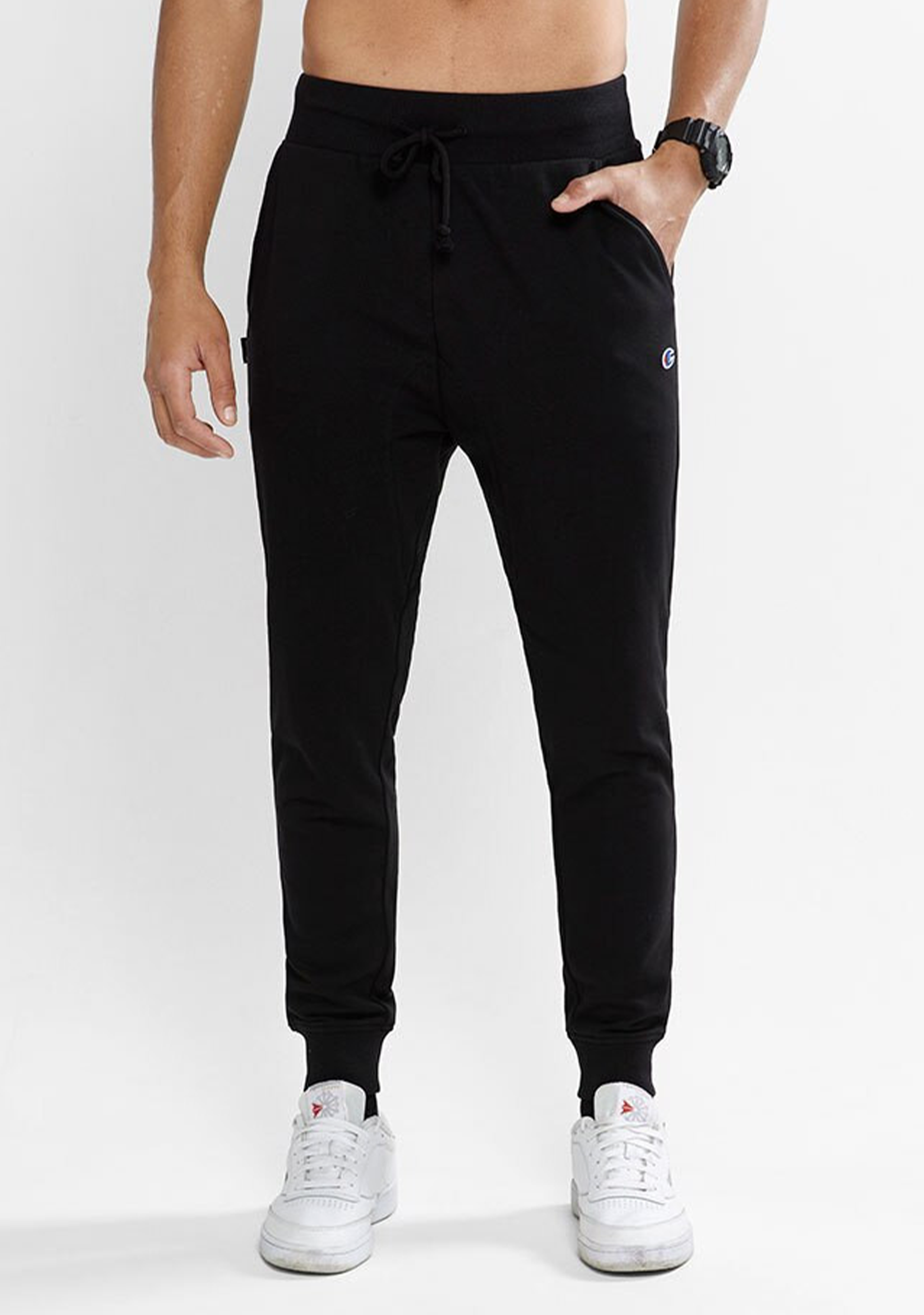 Mens Lightweight Terry Colourblock Pant <br> AW73N BLK