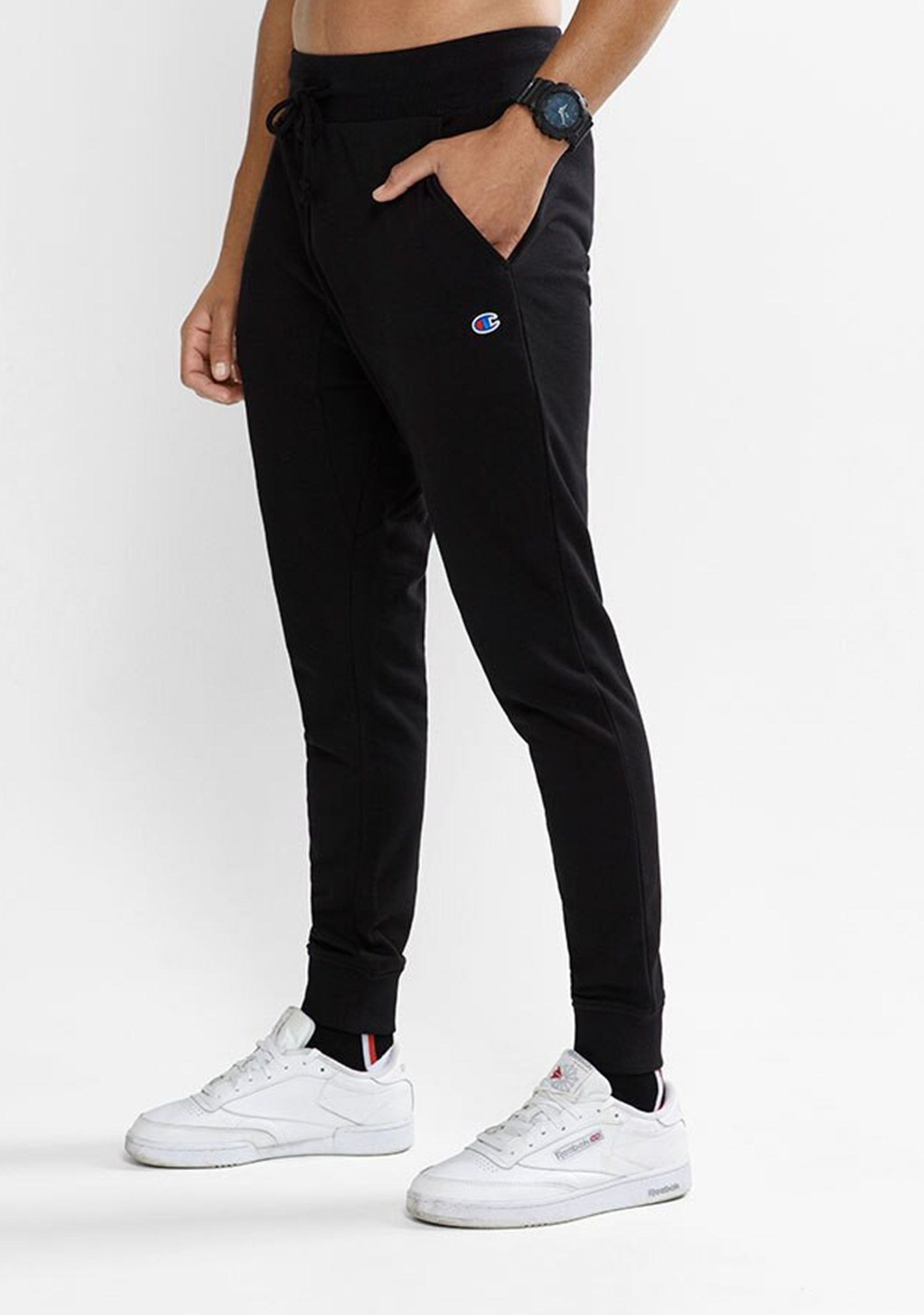 Mens Lightweight Terry Colourblock Pant <br> AW73N BLK