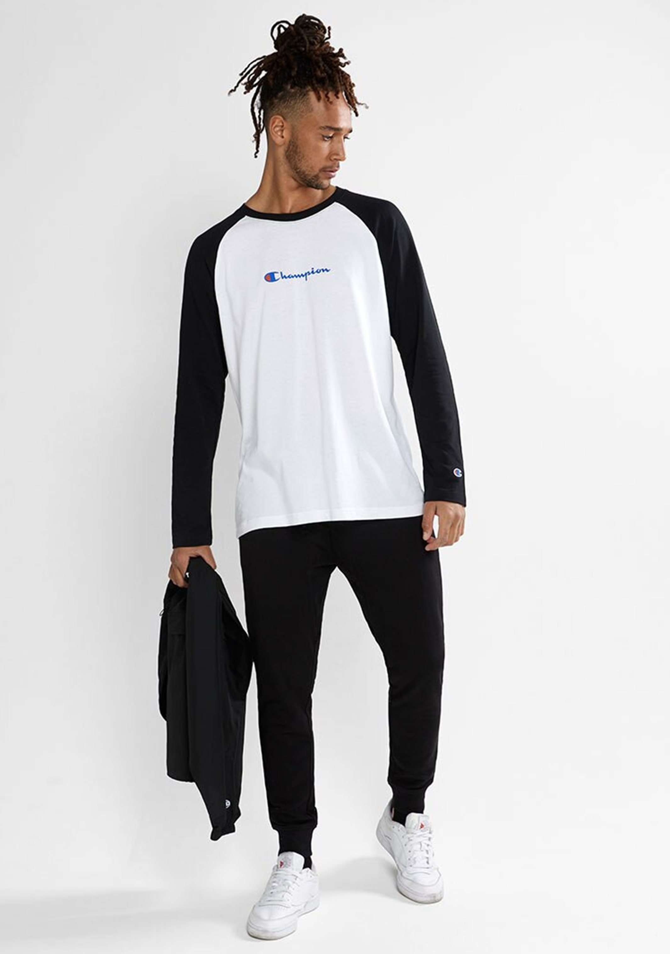 Mens Lightweight Terry Colourblock Pant <br> AW73N BLK