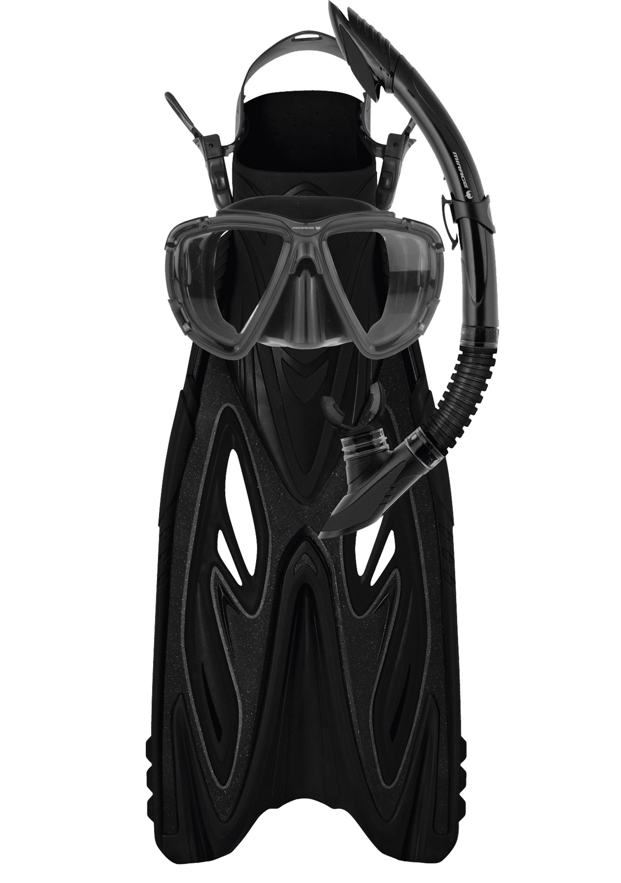 Mirage Rayzor Mask, Snorkel & Fin Set FSET07 Jim Kidd Sports