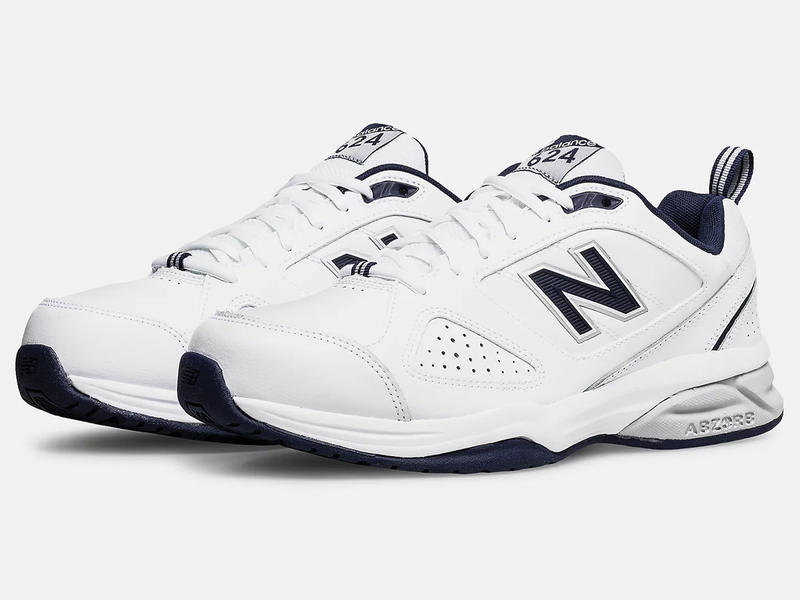 New Balance Mens 624 V4 White/Navy <br> MX624WN4