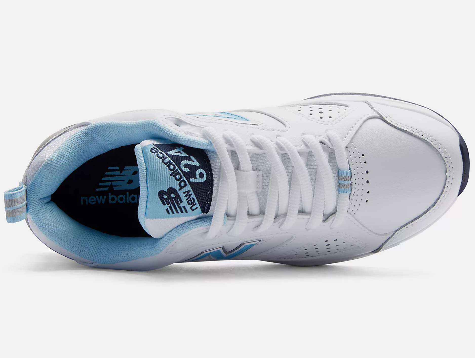 New Balance Womens 624 V4 White blue WX624WB4 D Width WX624WB4