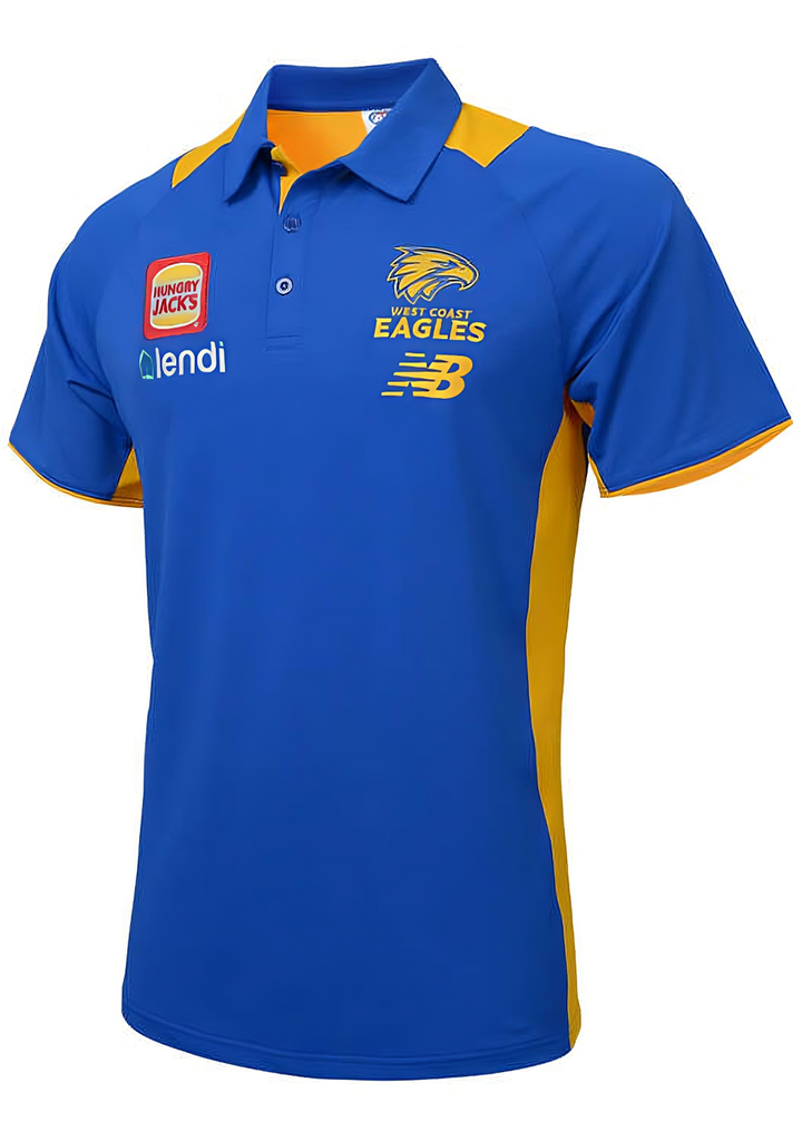 New Balance Mens West Coast Eagles Media Polo <BR> WC46155
