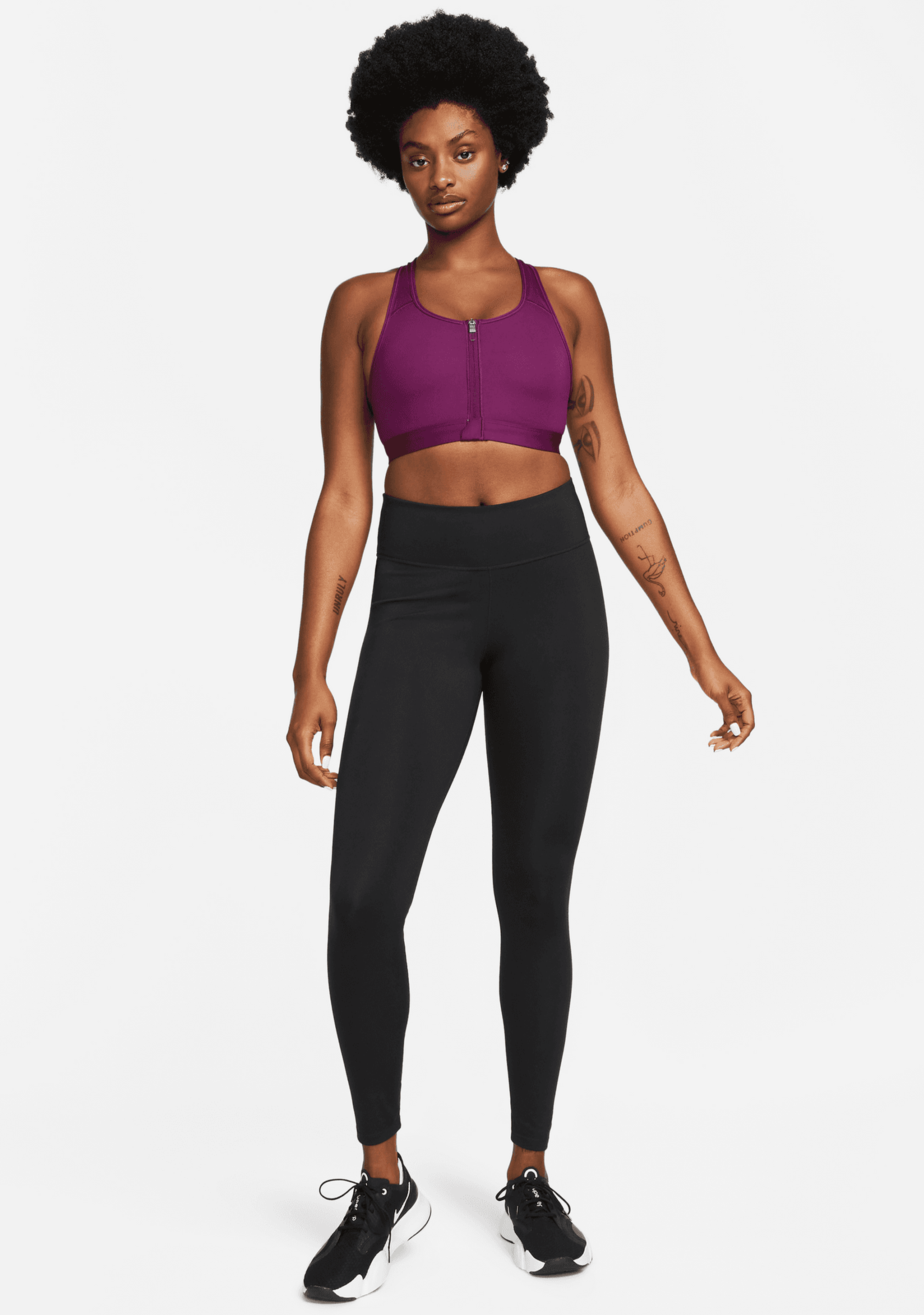 Nike Women's Dri-Fit Swoosh Zip Front Bra