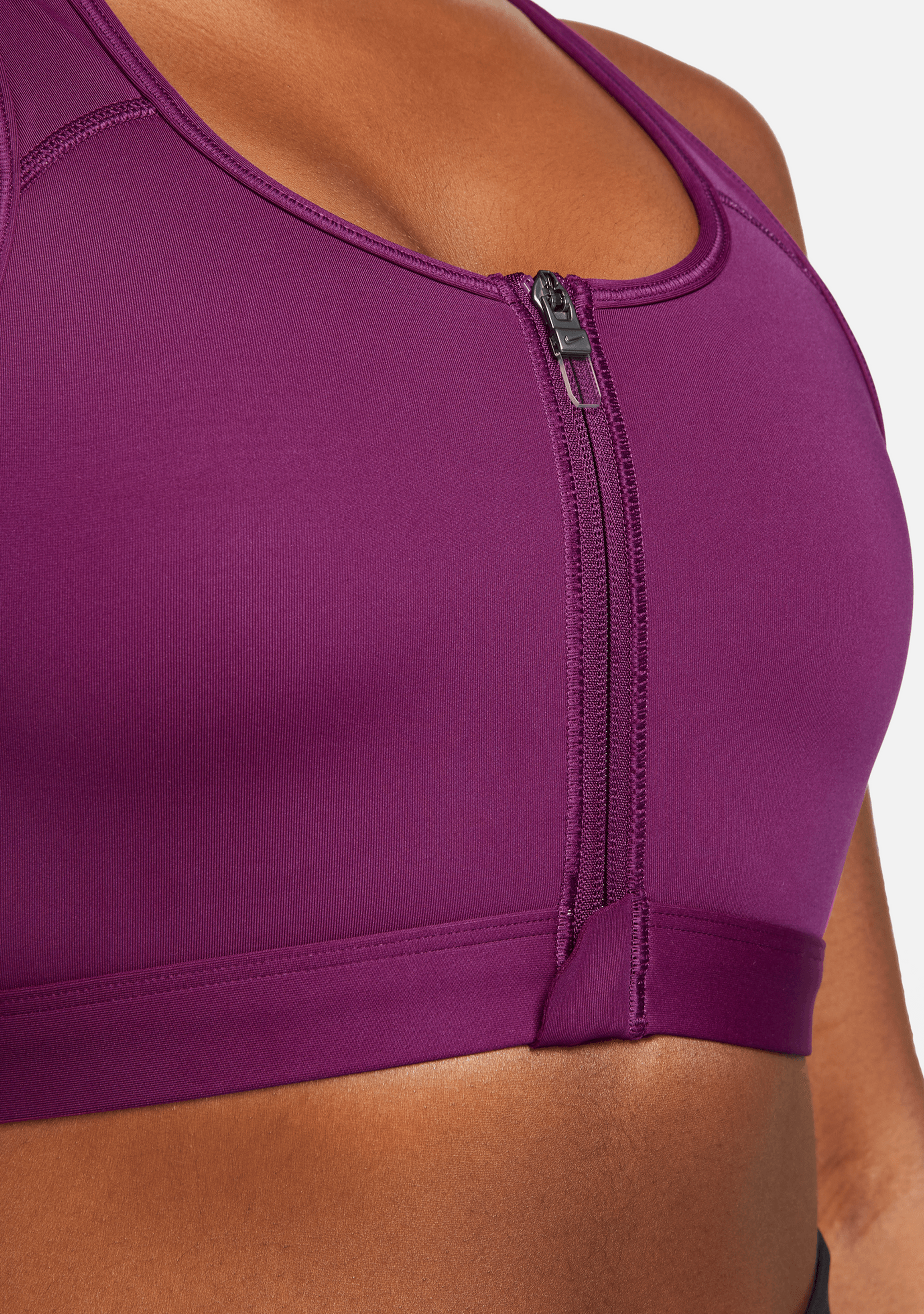 Nike Women's Dri-Fit Swoosh Zip Front Bra