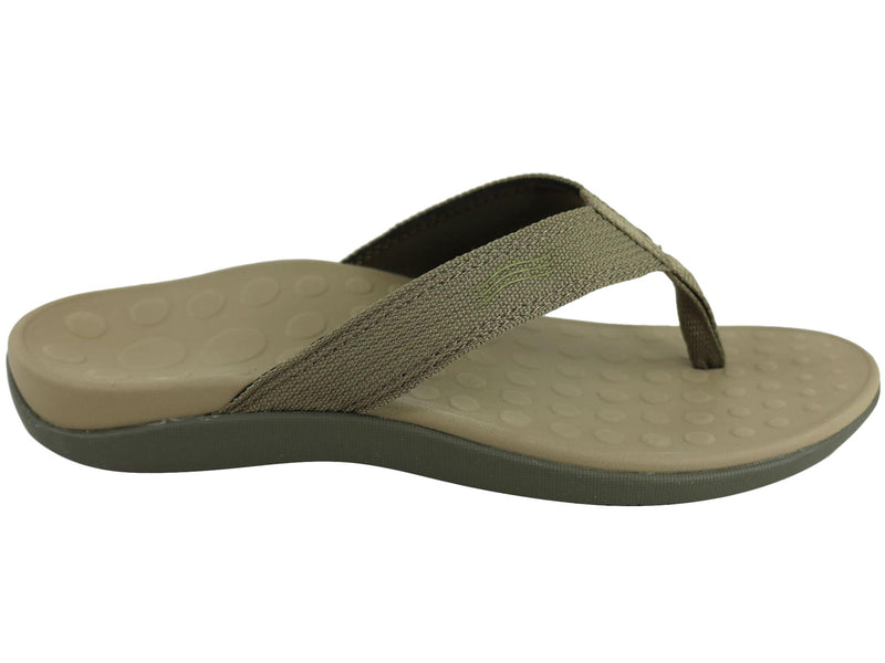 Orthaheel Mens Wave II Thongs in Khaki <br> F252831147