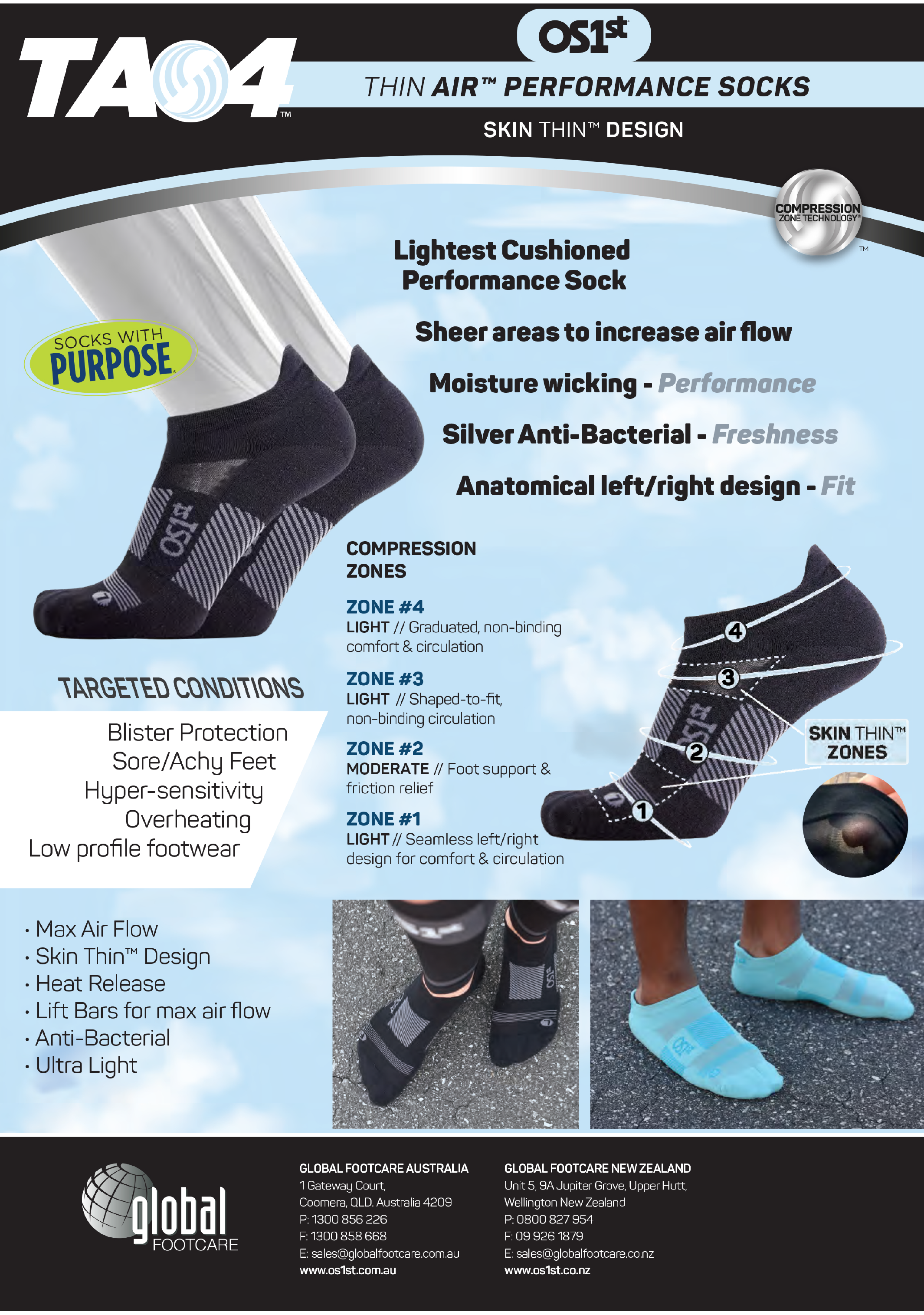 OS1st TA4 Thin Air Performance Socks <br> 41OS1TA4
