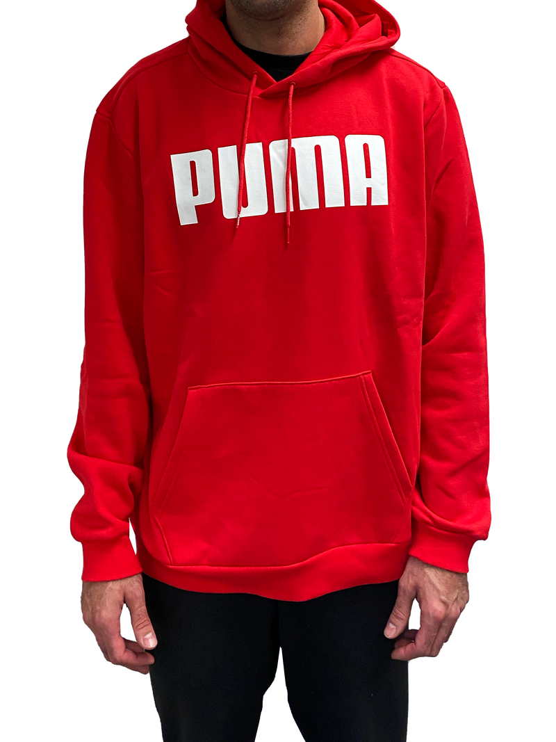 Puma Mens Essentials Big Puma Logo Hoodie Red <br> 854756 05