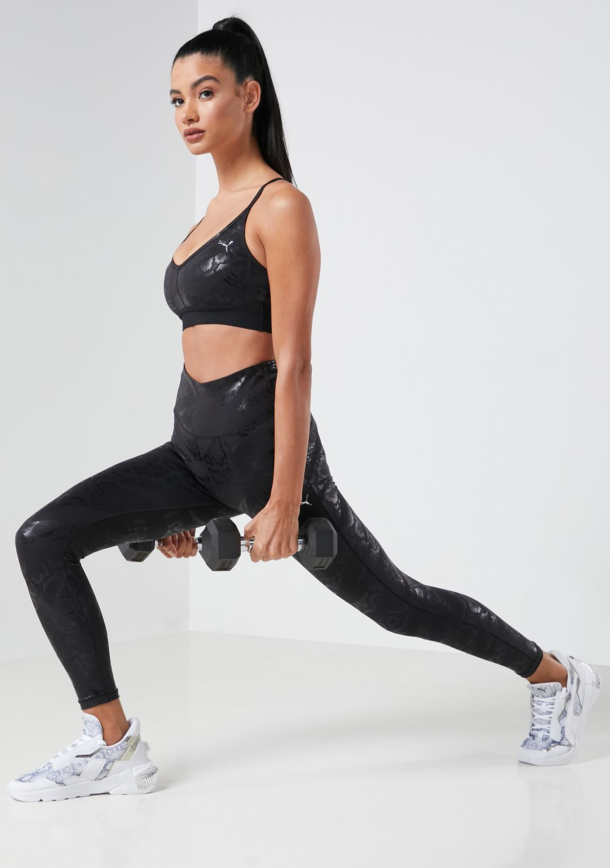 Puma Womens UNTMD Printed 7/8 Training Tights <br> 520239 01