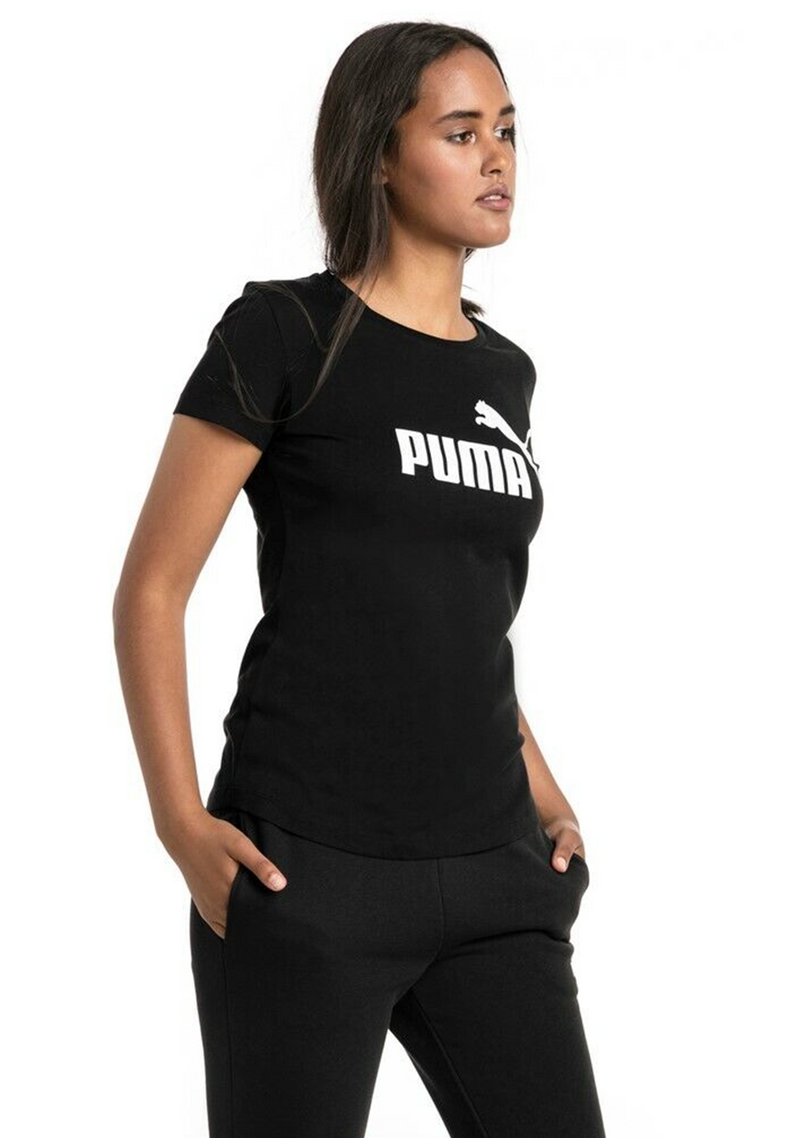 Puma Womens Essential Logo Cotton Tee <br> 851787 01