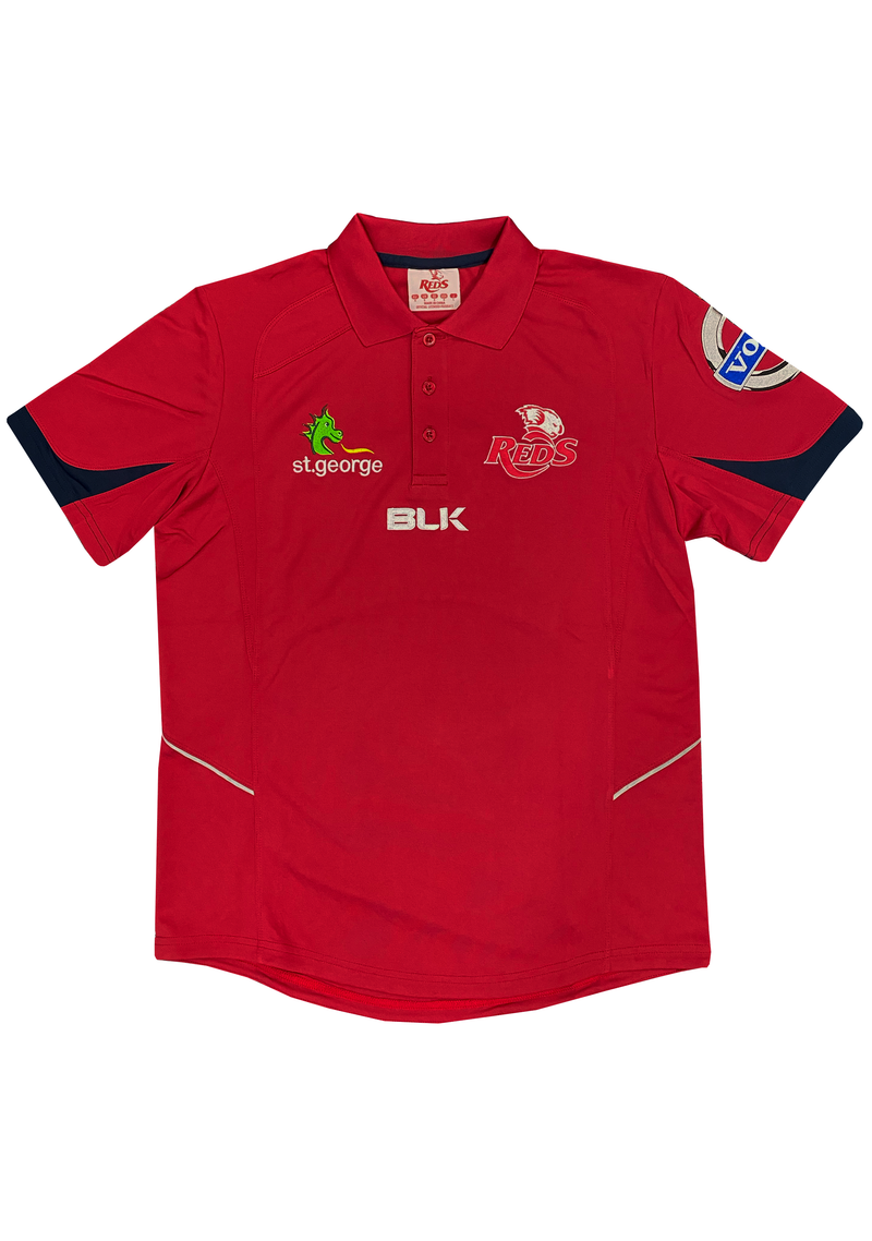 BLK Queensland Reds 2015 Media Polo Mens <br> QRPO317RED