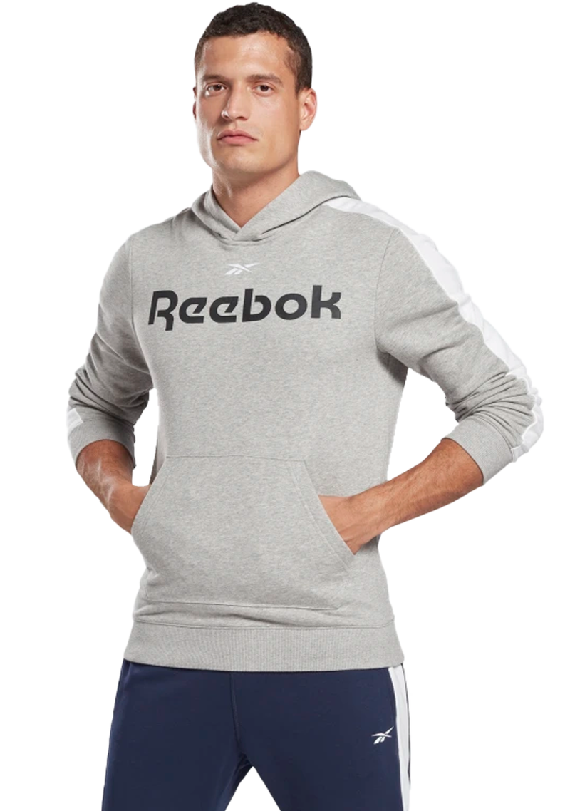 Reebok Mens Training Essentials Linear Logo Hoodie <br> GN2207