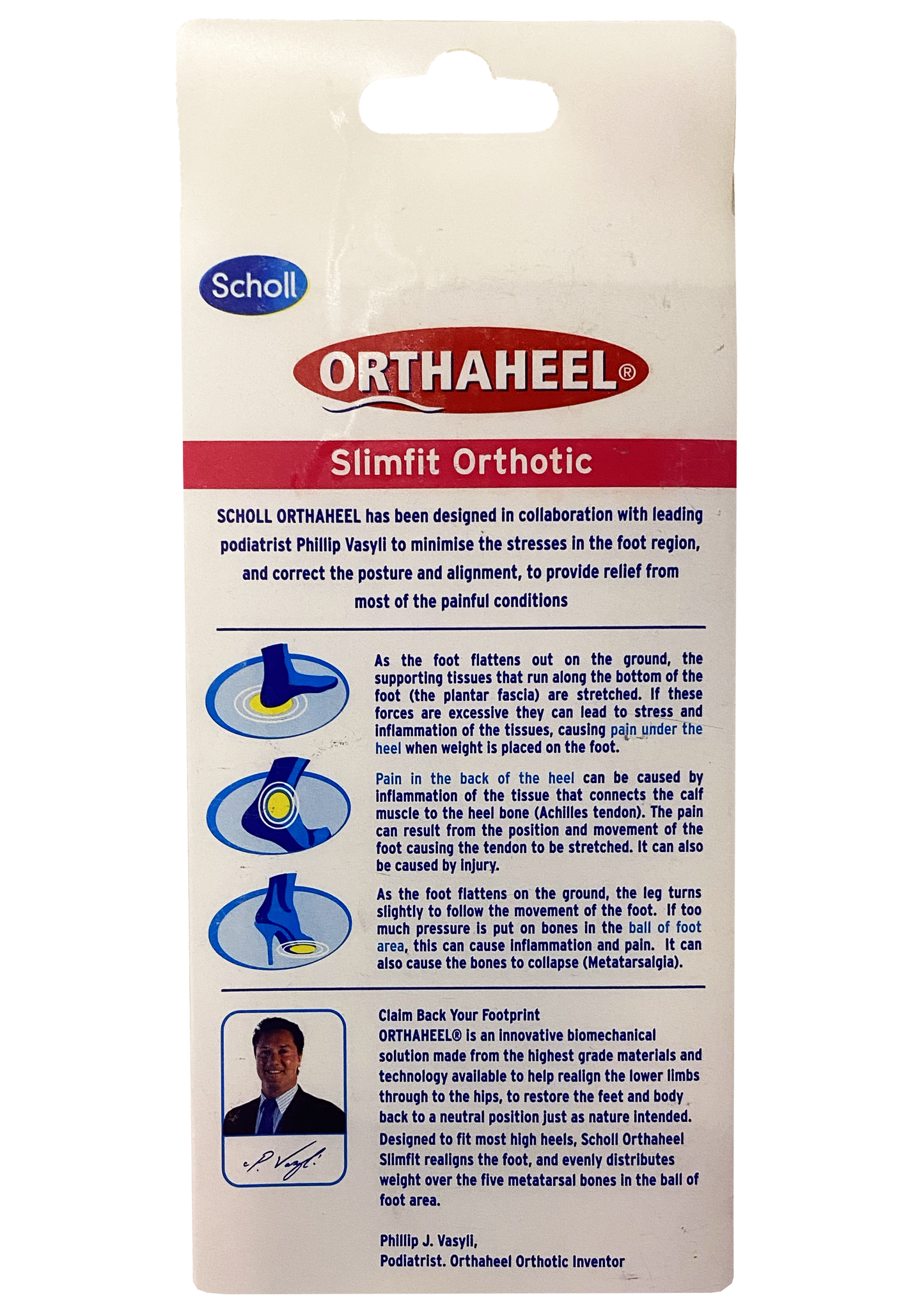 Orthaheel Scholl Ladies Innersoles Slimfit Orthotic Jim Kidd Sports