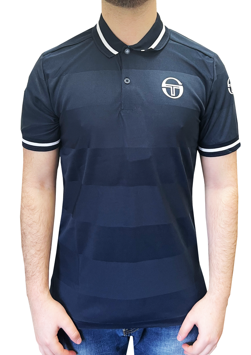 Sergio Tacchini Mens Retro Polo Navy <br> 37436 200