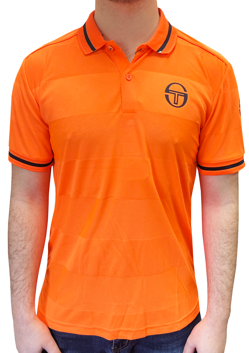 Sergio Tacchini Mens Retro Polo Orange <br> 37436 450