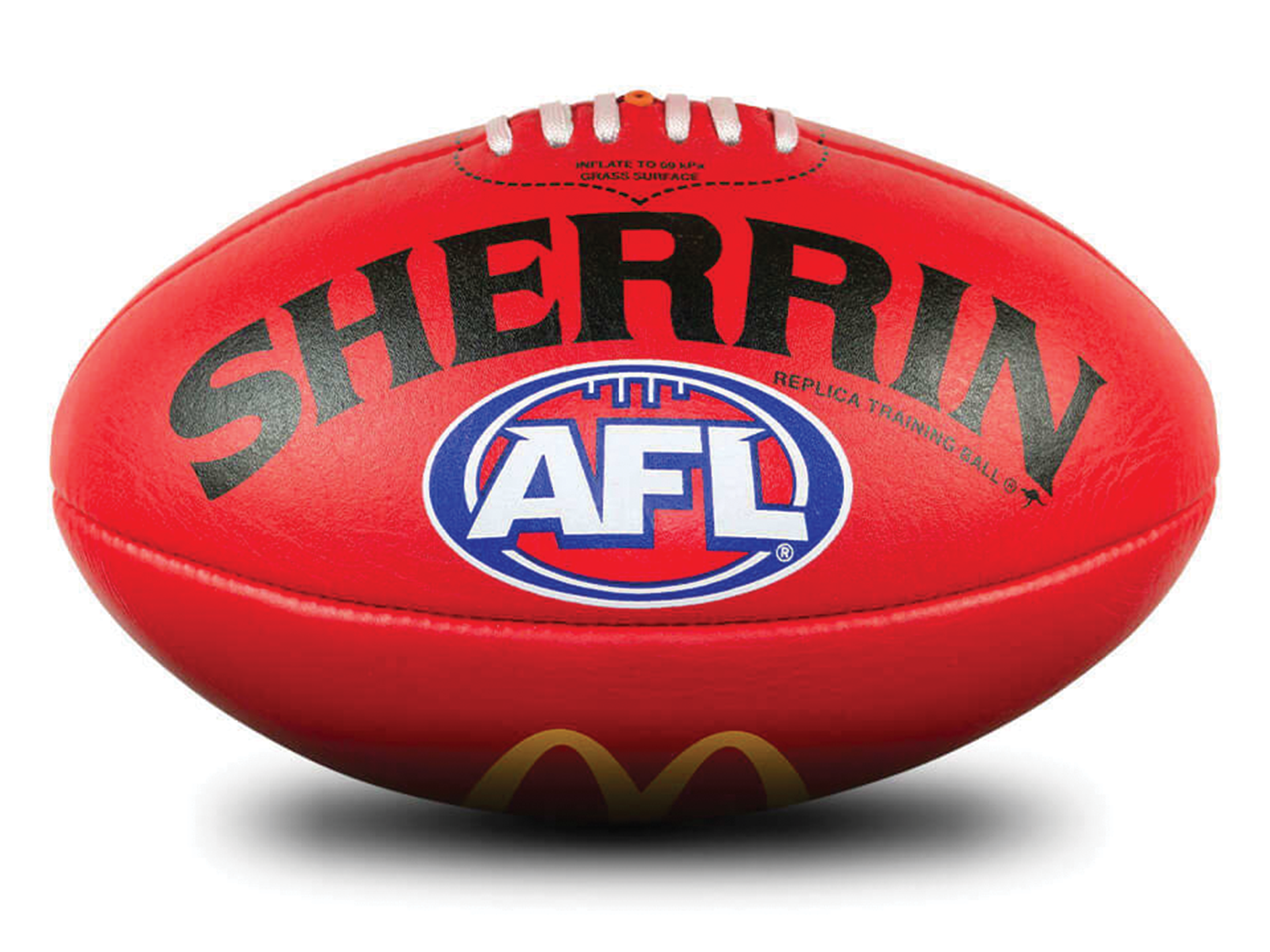 Sherrin Leather AFL Replica Training Ball 4451/MCD/RED Jim Kidd Sports