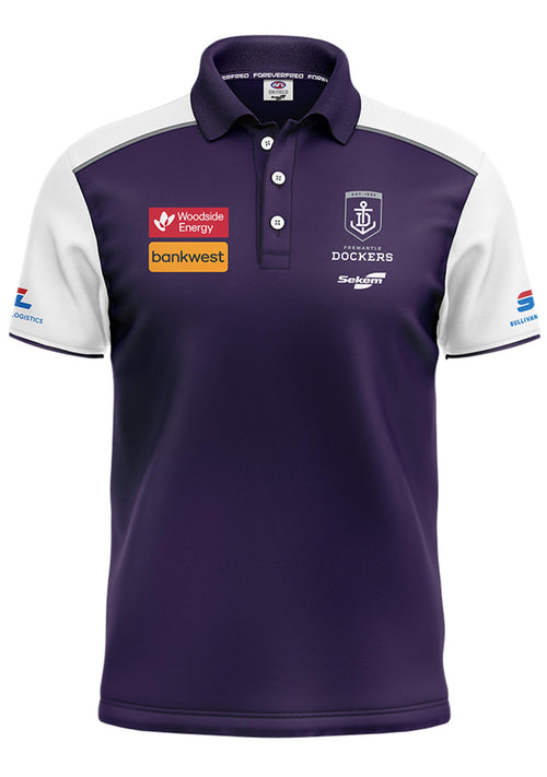 Burley Sekem Adult Fremantle Dockers Players Polo Shirt <BR> 93F011M09