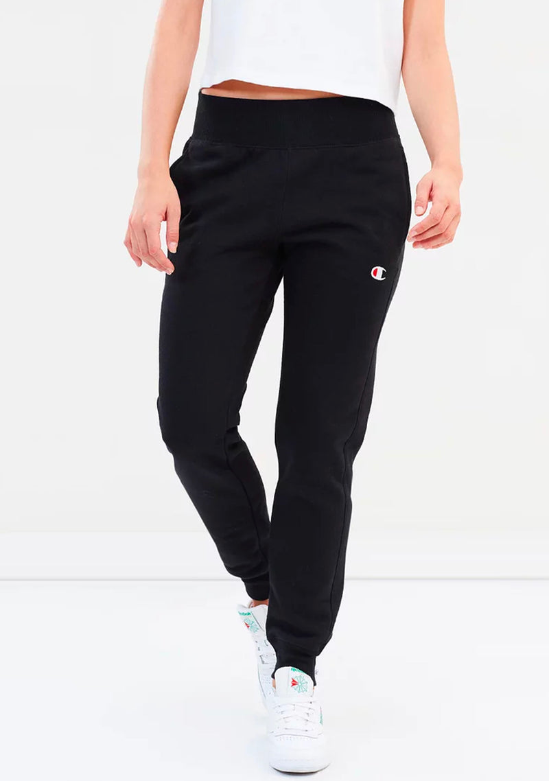 Champion Womens Reverse Weave French Terry Slim Jogger Black <br> CTTFN BLK