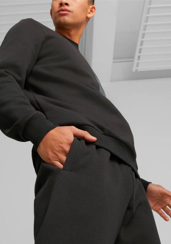 Puma Men's Essential+ Logo Lab Sweatpants Black