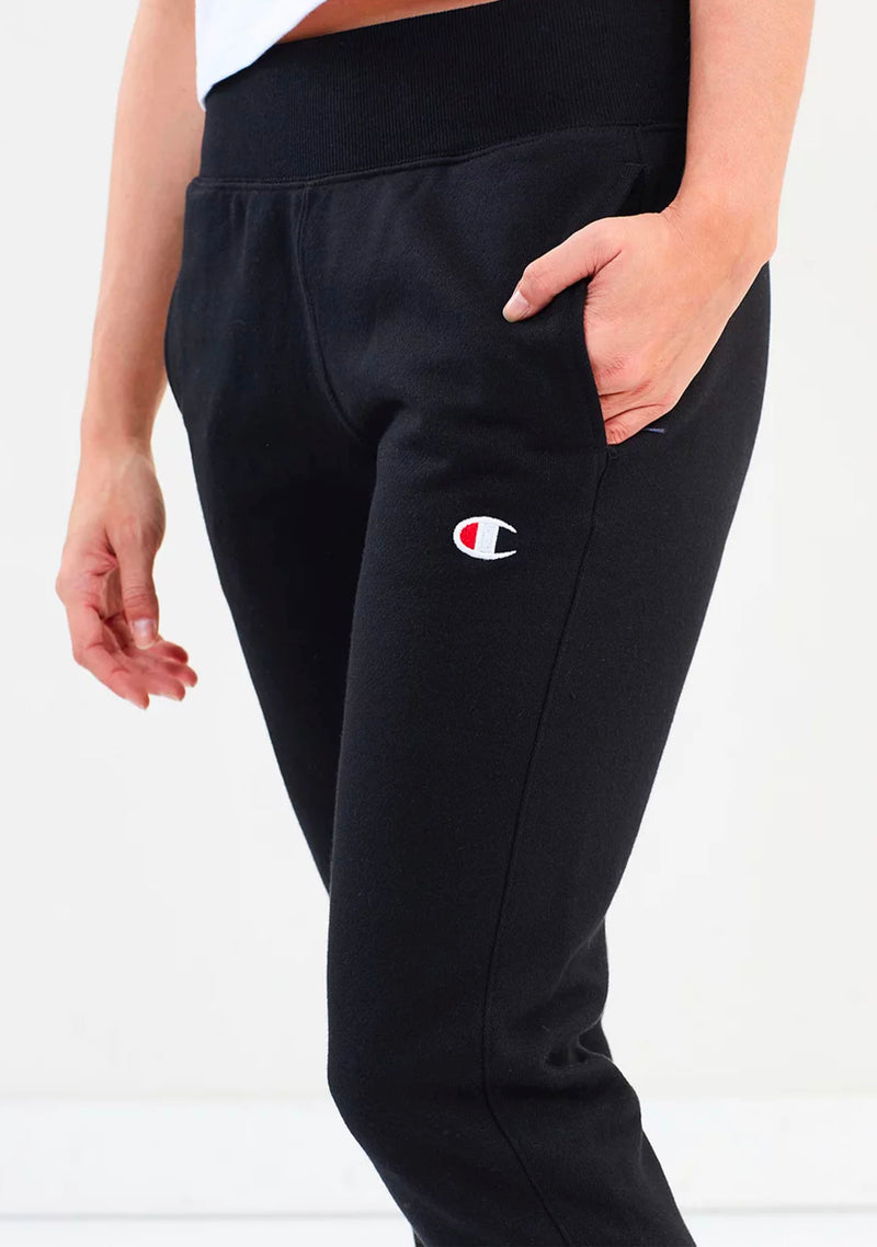 Champion Womens Reverse Weave French Terry Slim Jogger Black <br> CTTFN BLK