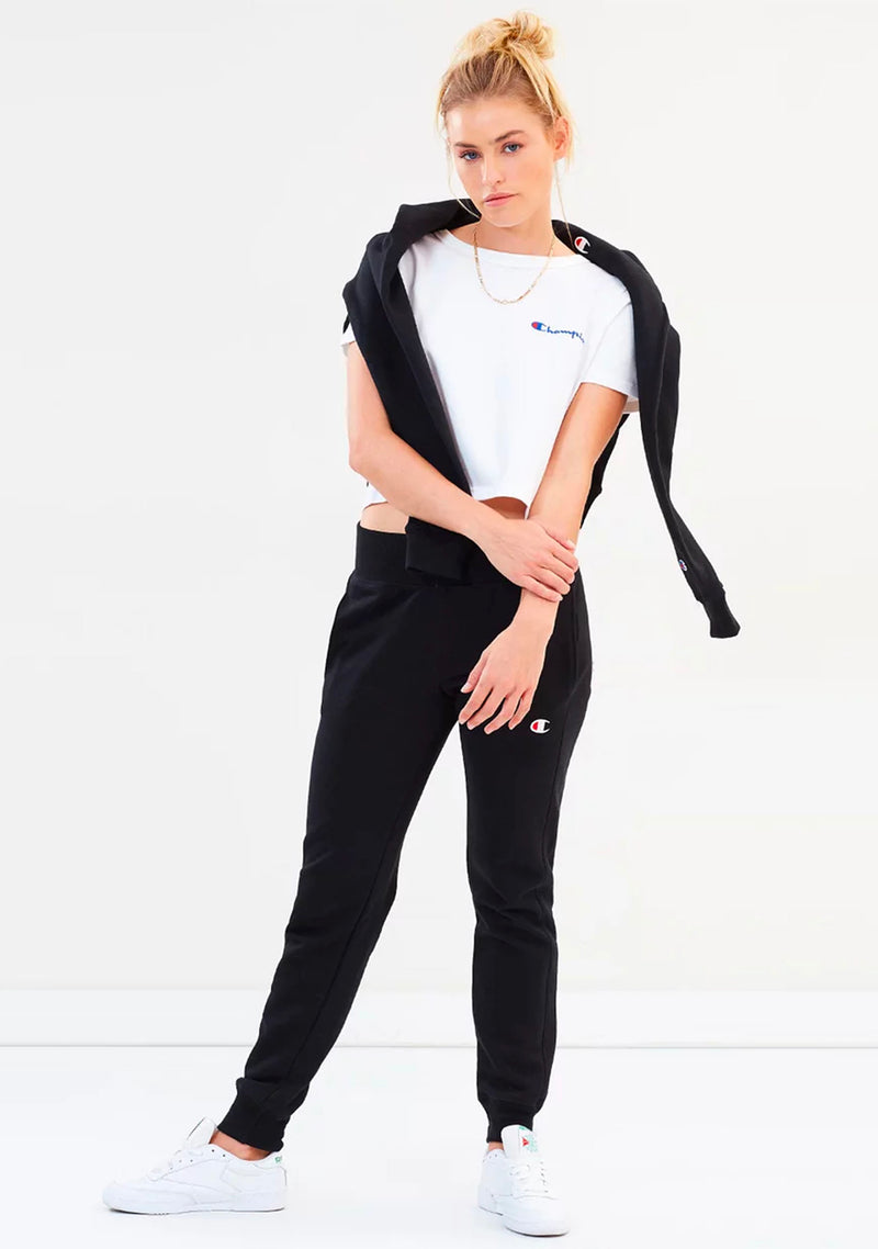 Champion Womens Reverse Weave French Terry Slim Jogger Black CTTFN BLK