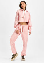 Champion cropped hoodie pink hotsell