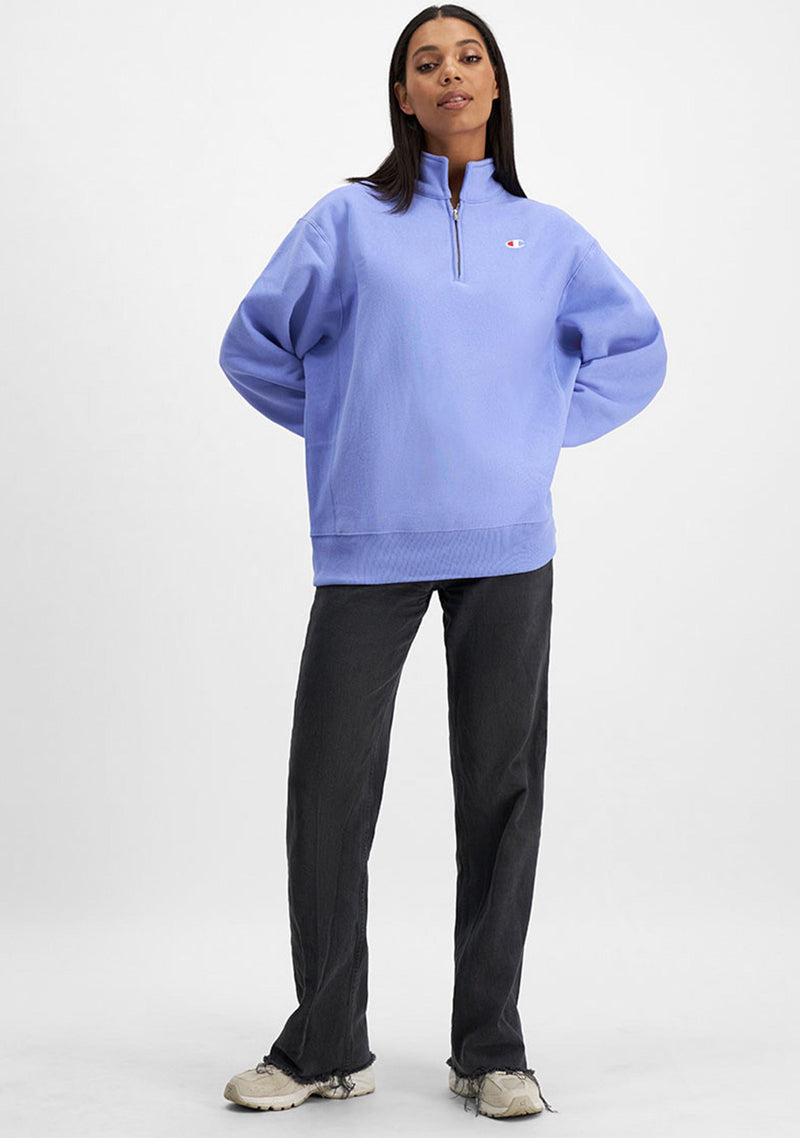 Champion Womens Reverse Weave Oversize Quarter Zip <BR> CTEDA1 HMJ