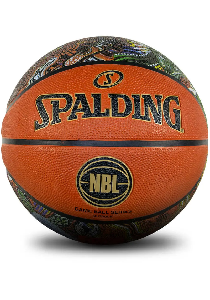 SPALDING GAME BALL SERIES OUTDOOR INDIGENOUS BROWN Jim Kidd Sports